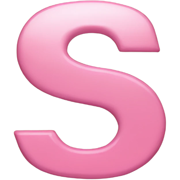 Beautiful pink letter S emoji