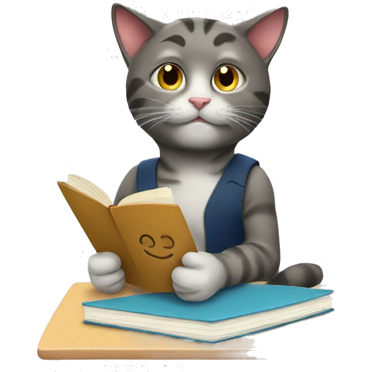 Cat doing homework  emoji