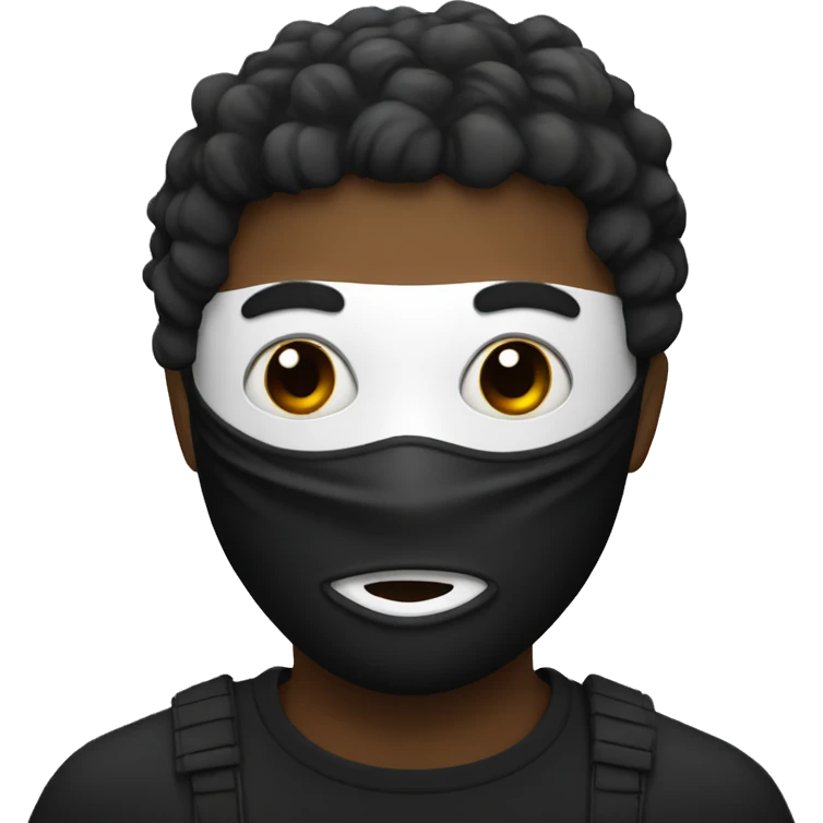 black and withe mask emoji