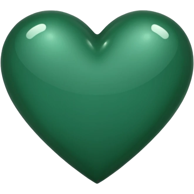 Dark green heart  emoji