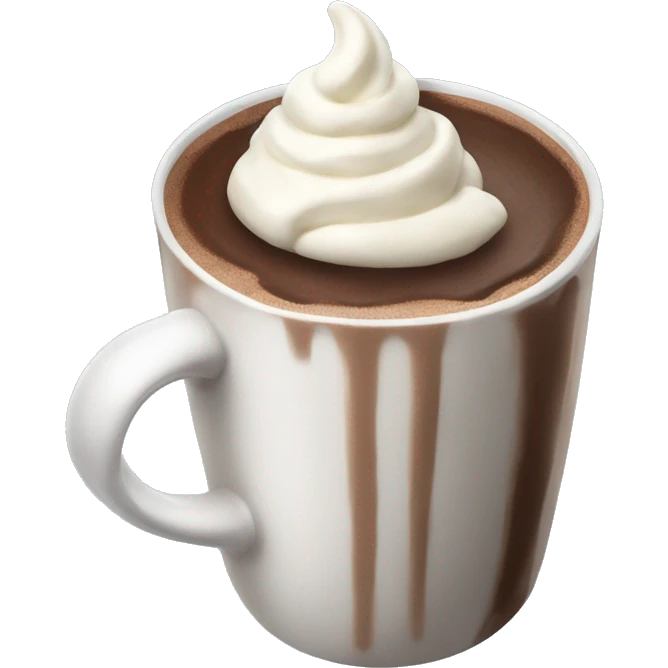 Hot chocolate with cream emoji