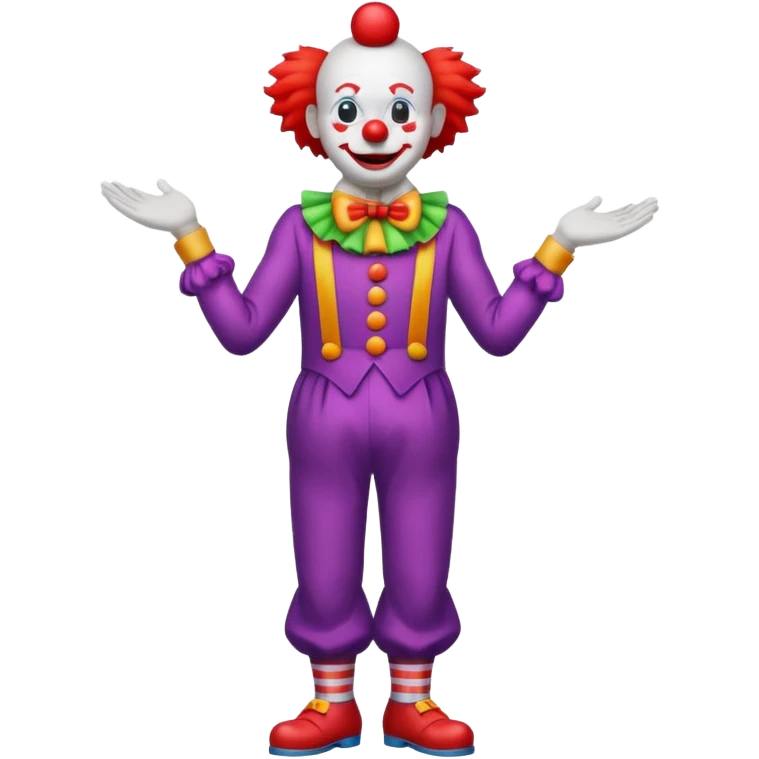 Clown standing up looking between his legs emoji