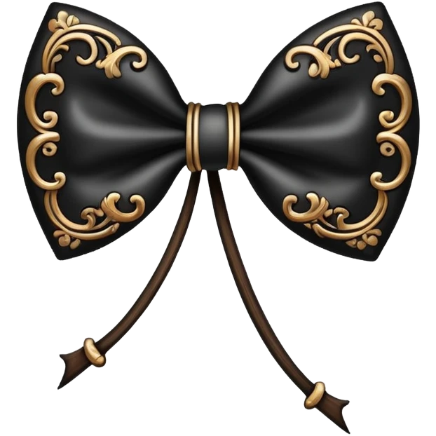 Gothic bow emoji