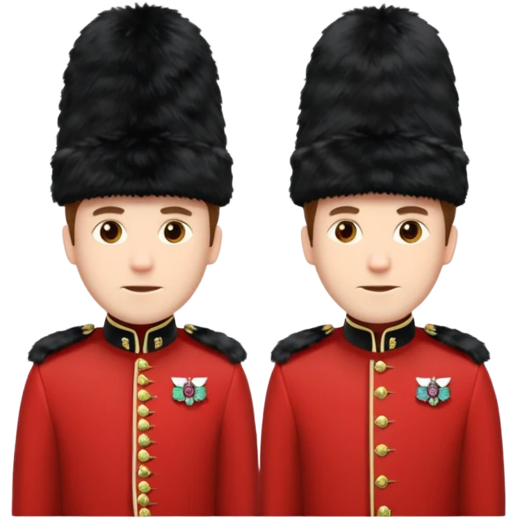 two male british guards emoji