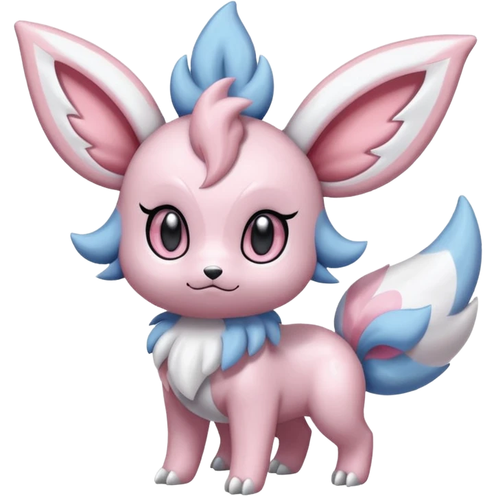 Shiny Whitish Pastel Palkia-Diancie-Absol-Sylveon-Espurr-Minccino-fusion  emoji