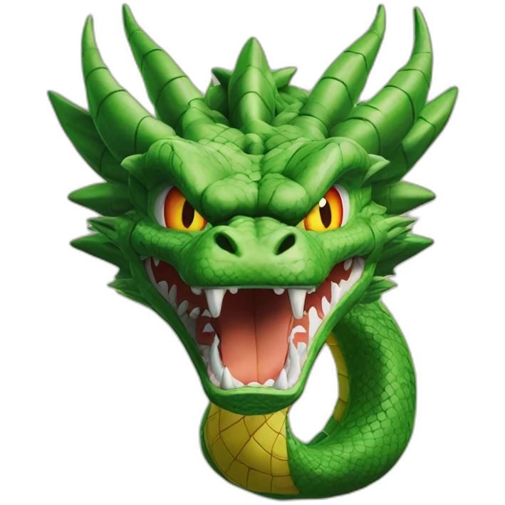 shenron from dragon ball z with dragon ball emoji