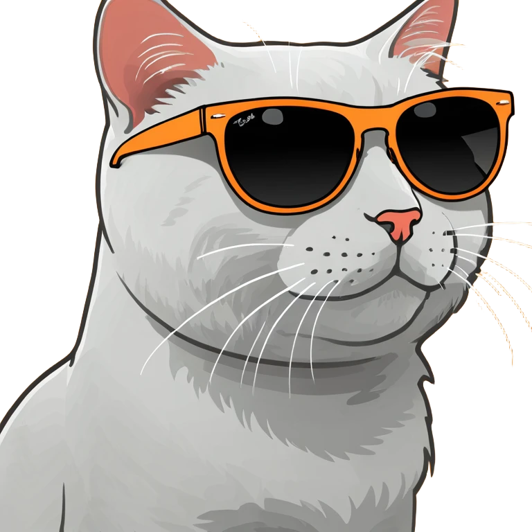 Cat with sunglasses emoji