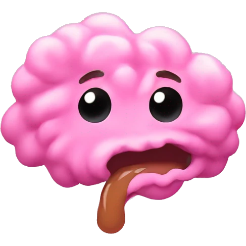 vomit emoji but the vomit is pink emoji