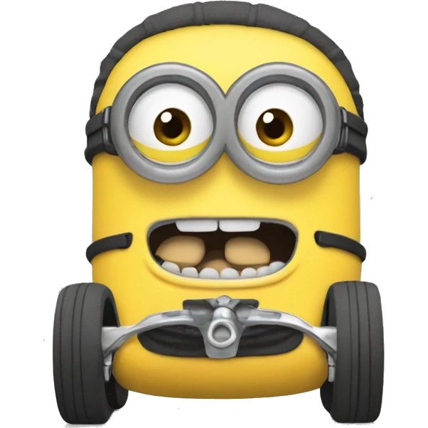 Minion driving a car emoji