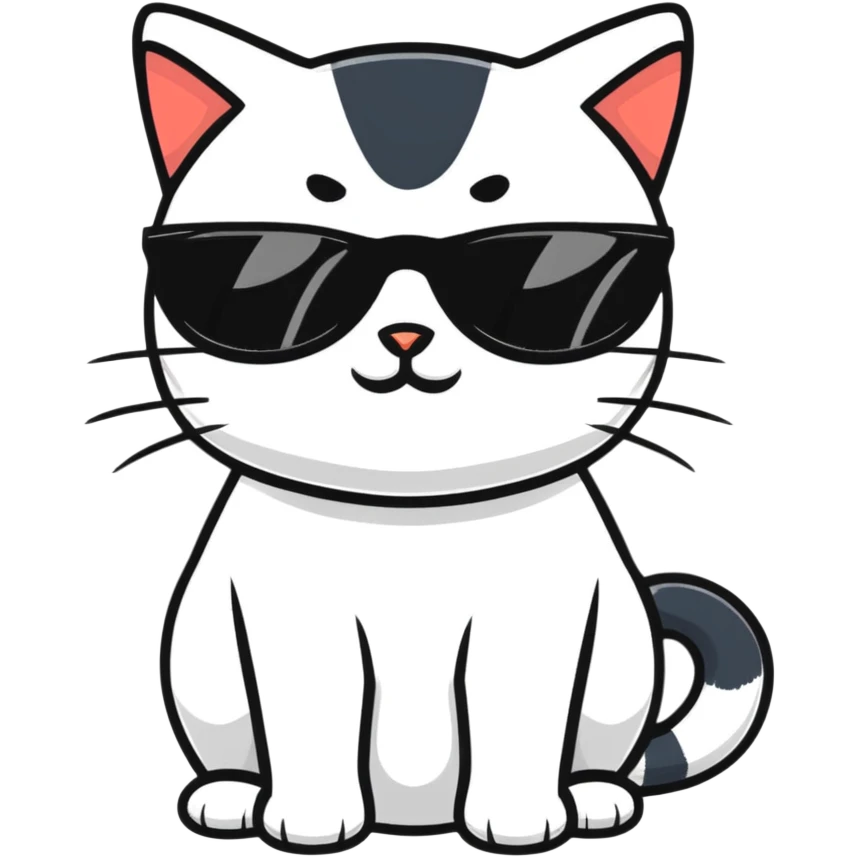 Cat with sunglasses emoji
