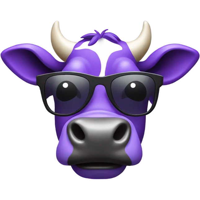 purple cow with sunglasses emoji