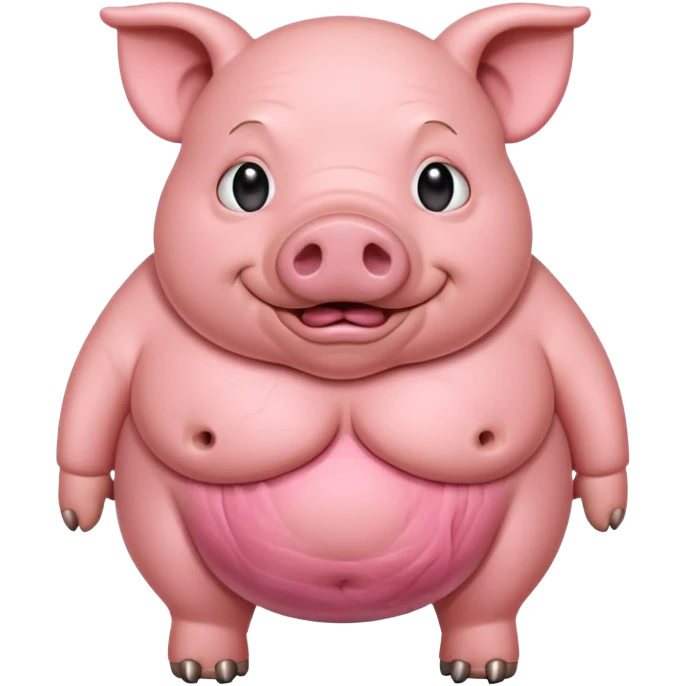 pig with a big stomach emoji