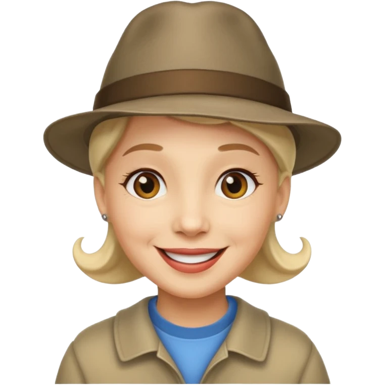 old Elly in Up wear hat emoji