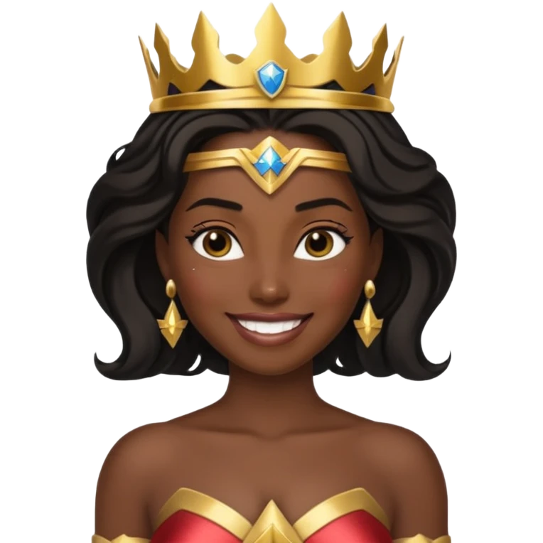 black wonder woman emoji