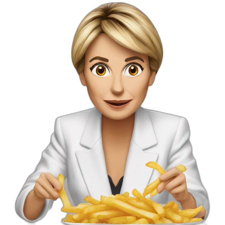 emanuelle macron qui mange des frites emoji