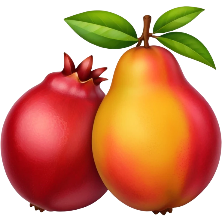 Mango & pomegranate emoji