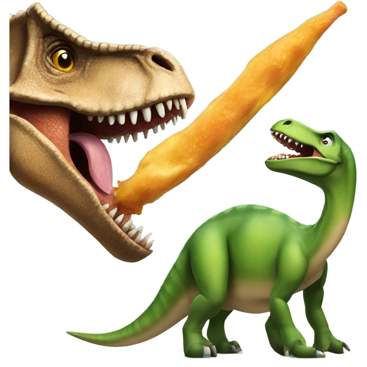 dinosaur eating dinosaur emoji