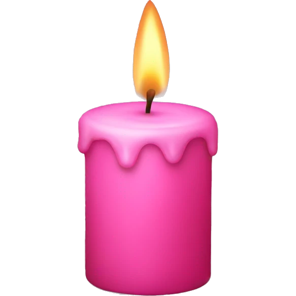 Pink candle  emoji
