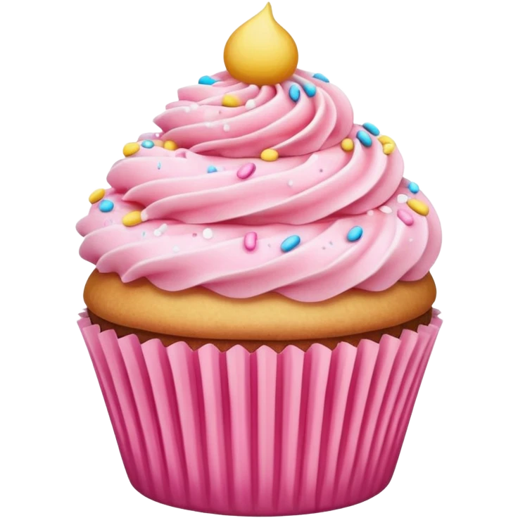 Cupcake with pink icing emoji