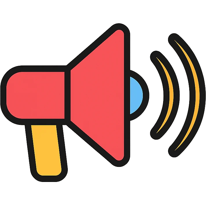 colored loudspeaker icon emoji