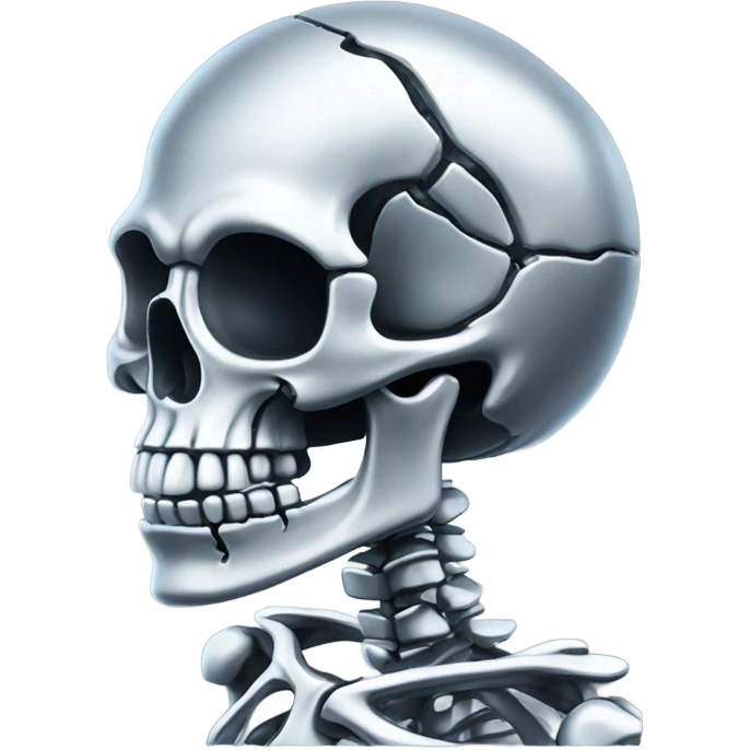 Skeleton made of chrome  emoji