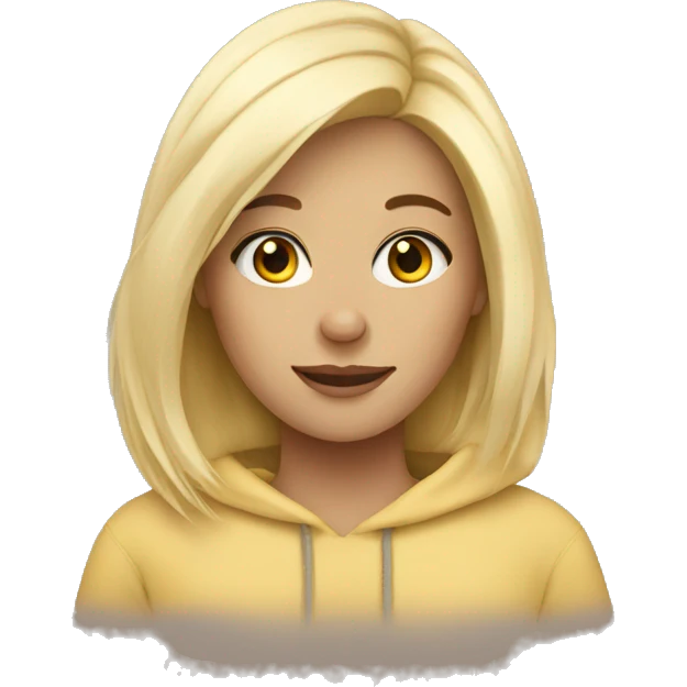 Blonde girl cozy  emoji