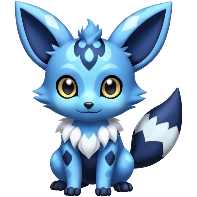 Shiny Cute Adorable Umbreon-Noibat-Meowstic-Hybrid-Creature with pattern-markings emoji