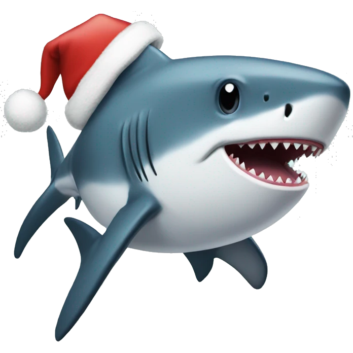 Christmas shark emoji