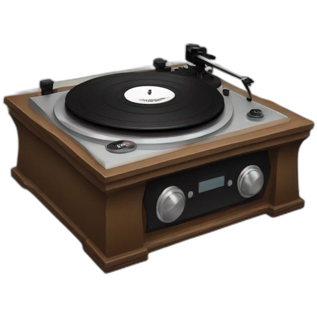 Dicker König an den turntable emoji