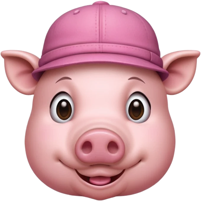 pig wear hat emoji