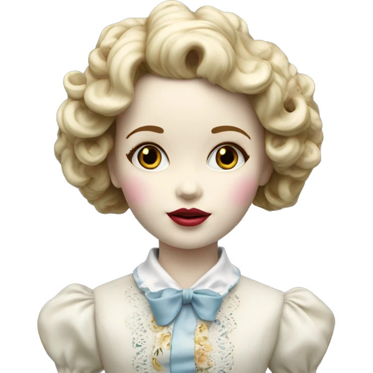 Porcellain doll coquette girl emoji