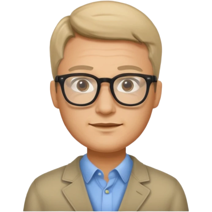 marketer man with glass emoji