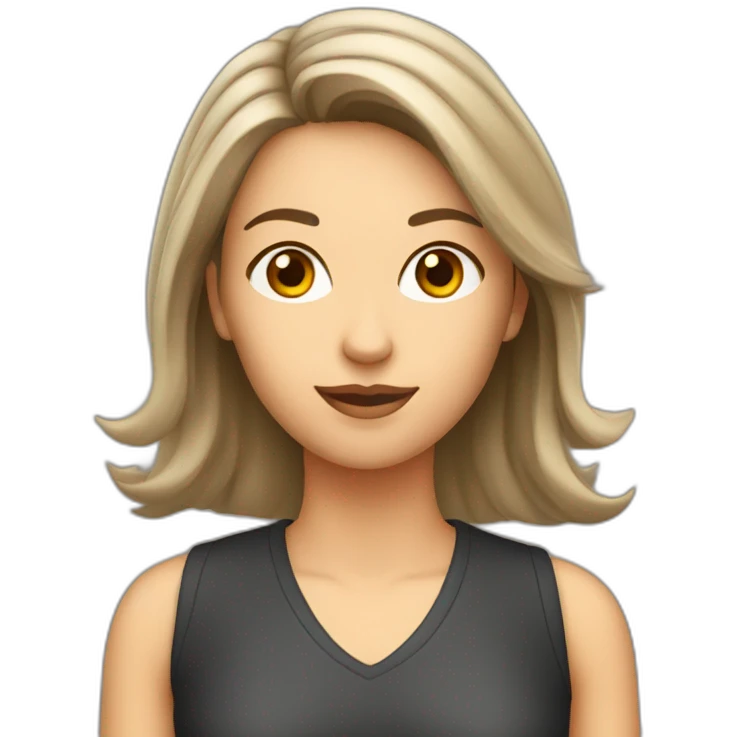 insctructor at driving school woman with brown hairs emoji