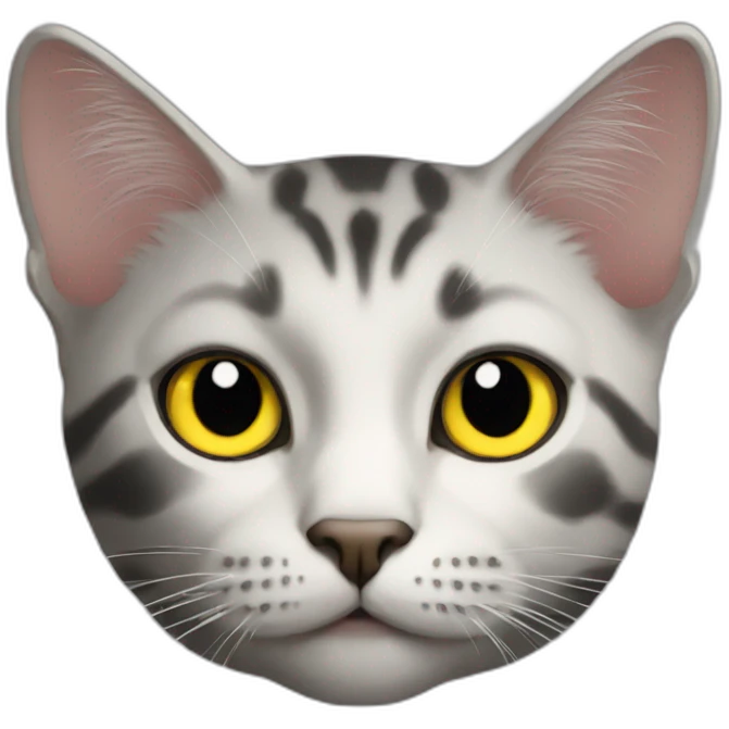 cat black yellow eye emoji