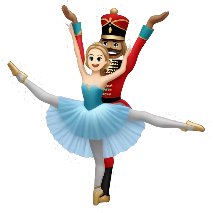 Nutcracker holding a dancer in the air emoji
