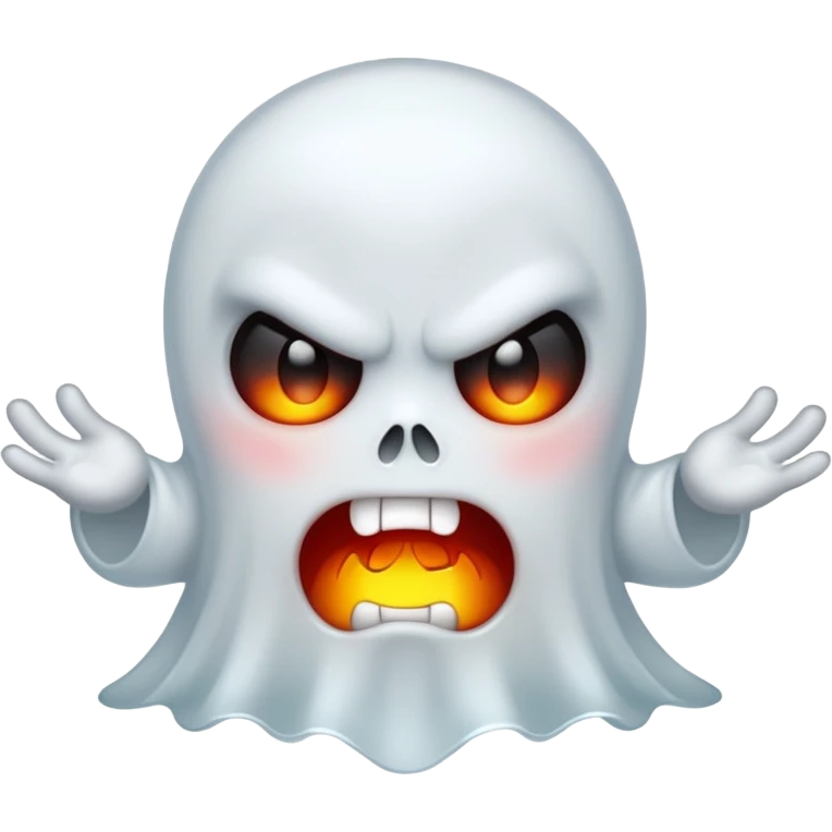 cute ghost angry emoji