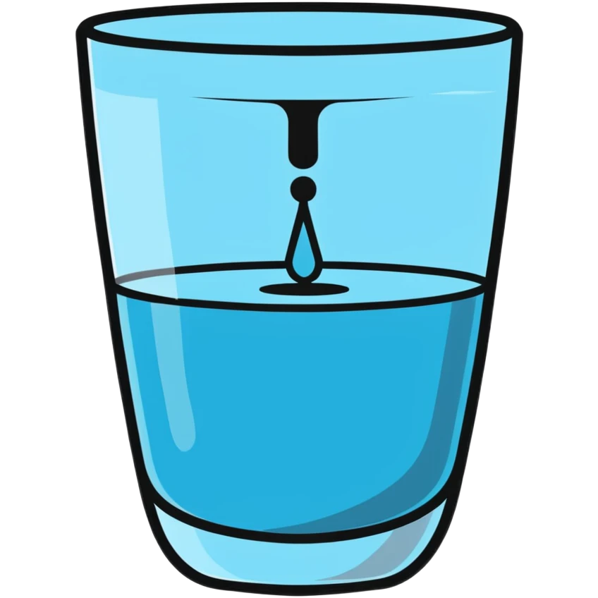 empty water glass with drought symbol emoji