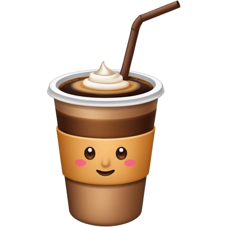 cup of coffee with a straw emoji