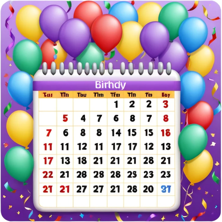 Birthday Calendar emoji