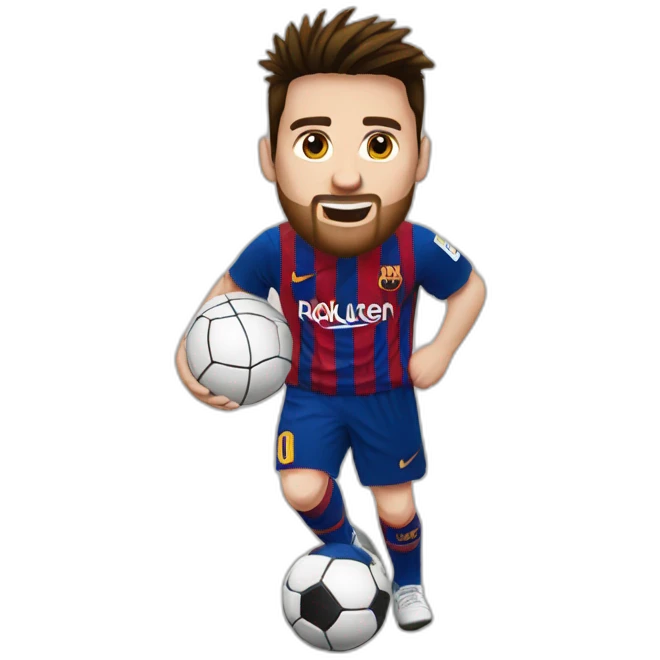 Messi qui fait du basket emoji