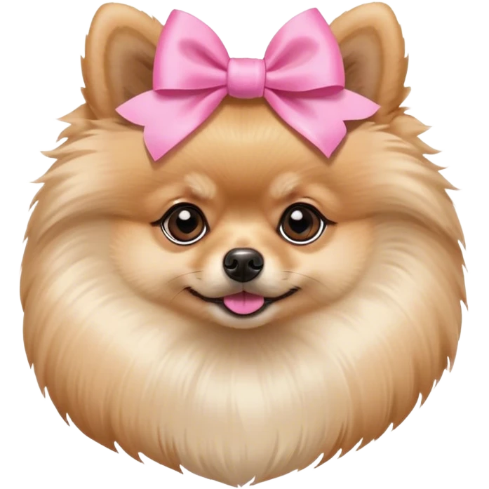Pomerania con moños emoji