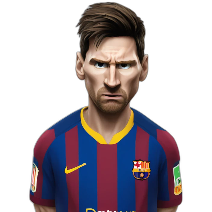 LIONEL MESSI ANGRY emoji
