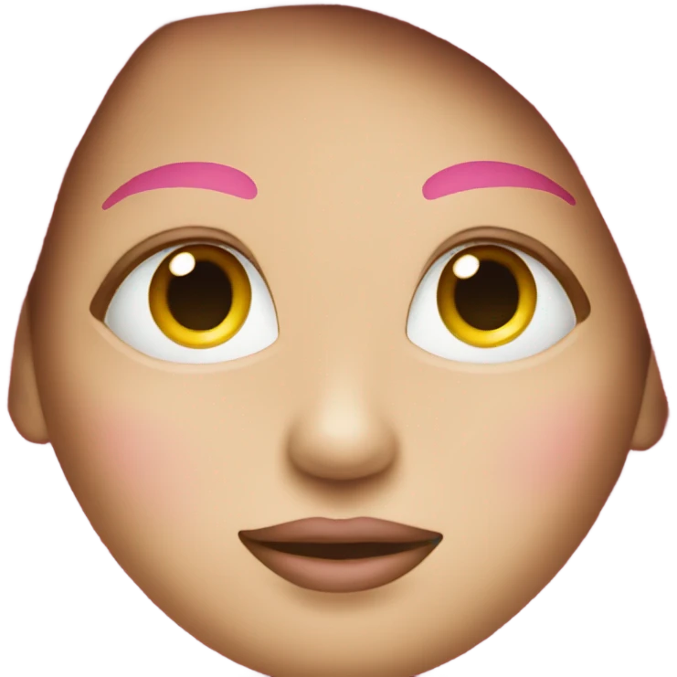 Pink glittery face emoji