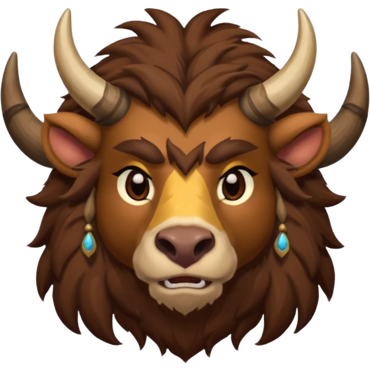tauren from World of Warcraft, simple, expressive emoji