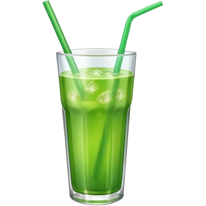 tropical green drink with straw emoji