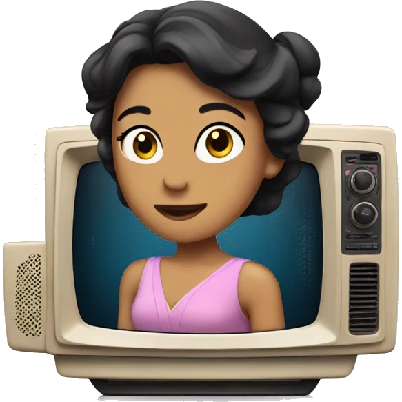Tv with princess show on  emoji