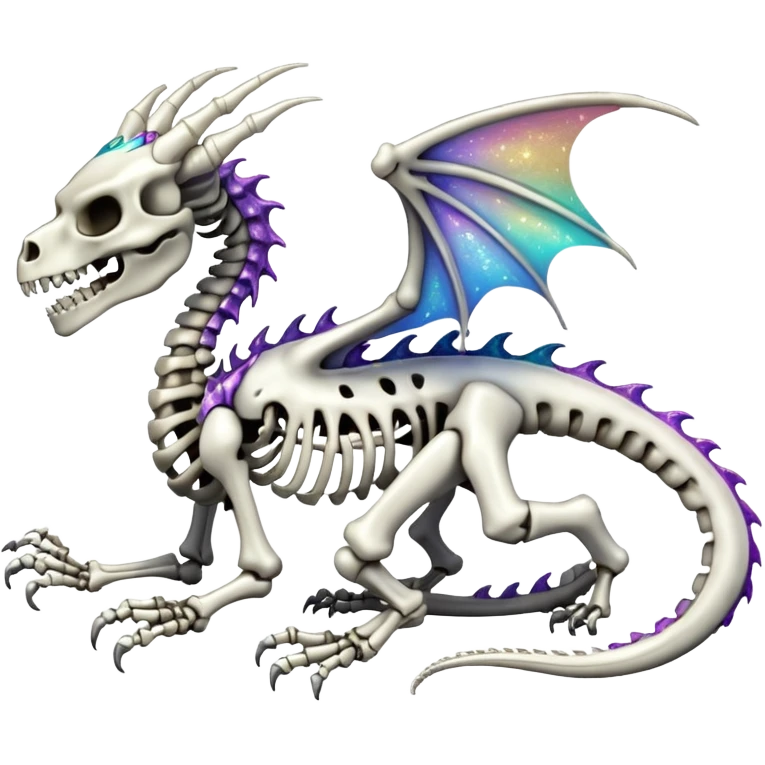 Evil Shiny Sparkly Boneknapper-Skeleton-dragon (full body) emoji