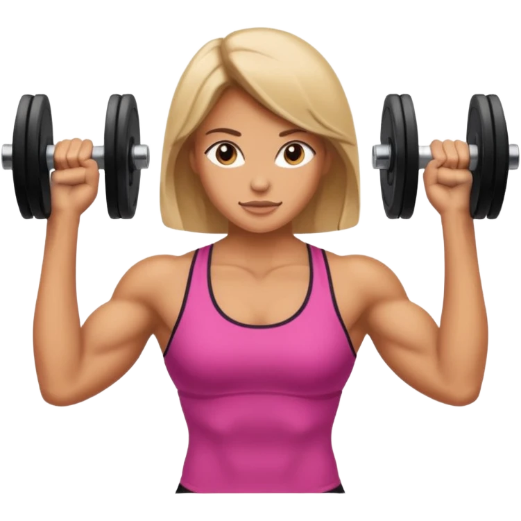 Treino pesos de academia feminina  emoji