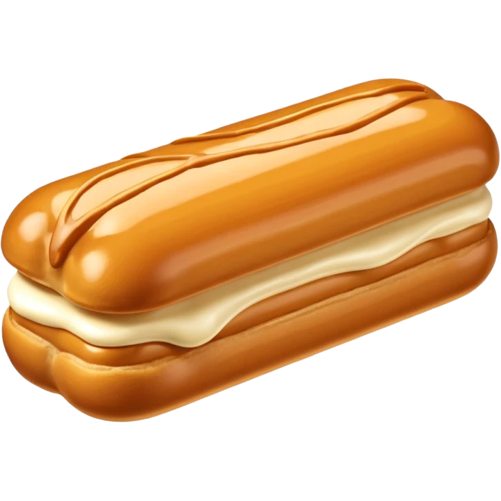 3d realistic Butterscotch éclair  emoji