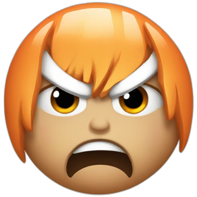 Angery tangerine emoji